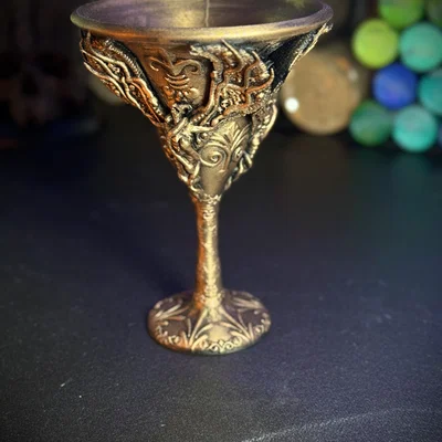 Mô hình 3D chiếc Cốc Thiên Thần Rồng phong cách Gothic độc đáo