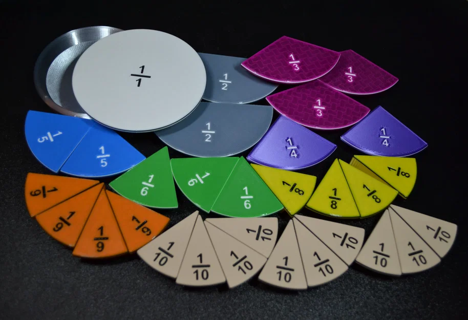 Math Pie Pieces Fraction Circle – Bộ miếng bánh học phân số - Image 1