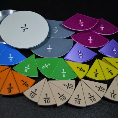 Math Pie Pieces Fraction Circle – Bộ miếng bánh học phân số