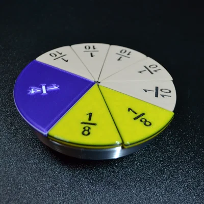 Math Pie Pieces Fraction Circle – Bộ miếng bánh học phân số