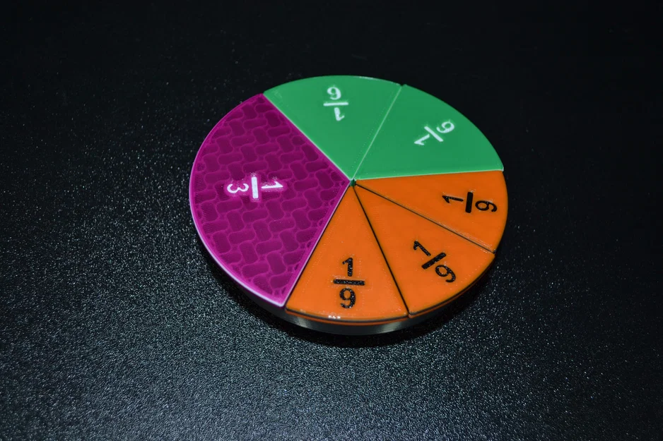 Math Pie Pieces Fraction Circle – Bộ miếng bánh học phân số - Image 4