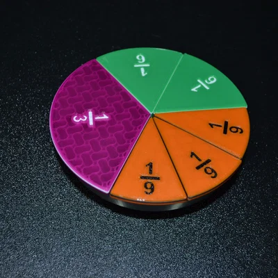 Math Pie Pieces Fraction Circle – Bộ miếng bánh học phân số
