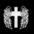 Mô hình 3D Thập tự giá gắn cánh thiên thần (Cross with wings) - Thumbnail 2