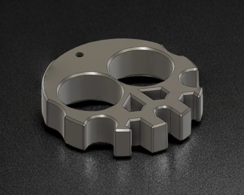 Mặt dây chuyền hình đầu lâu (Skull Knuckle Duster) in 3D cá tính - Image 1
