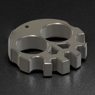 Mặt dây chuyền hình đầu lâu (Skull Knuckle Duster) in 3D cá tính
