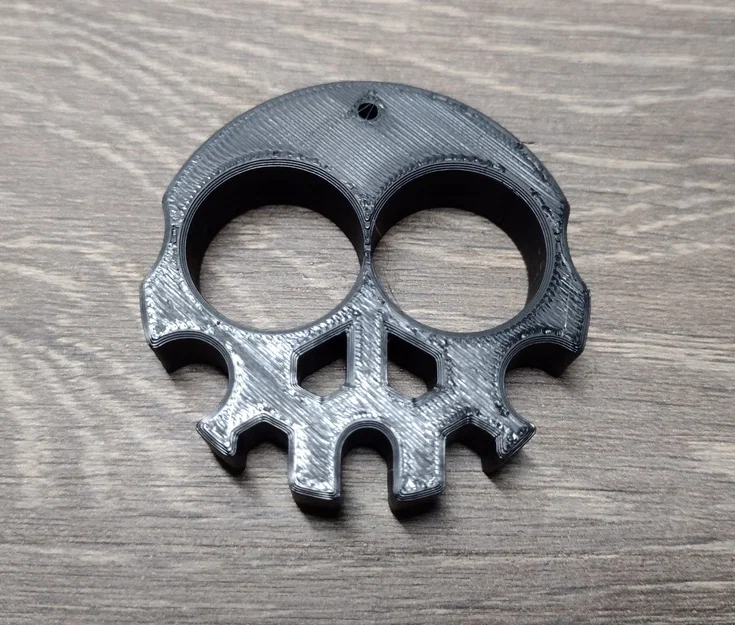 Mặt dây chuyền hình đầu lâu (Skull Knuckle Duster) in 3D cá tính - Image 2