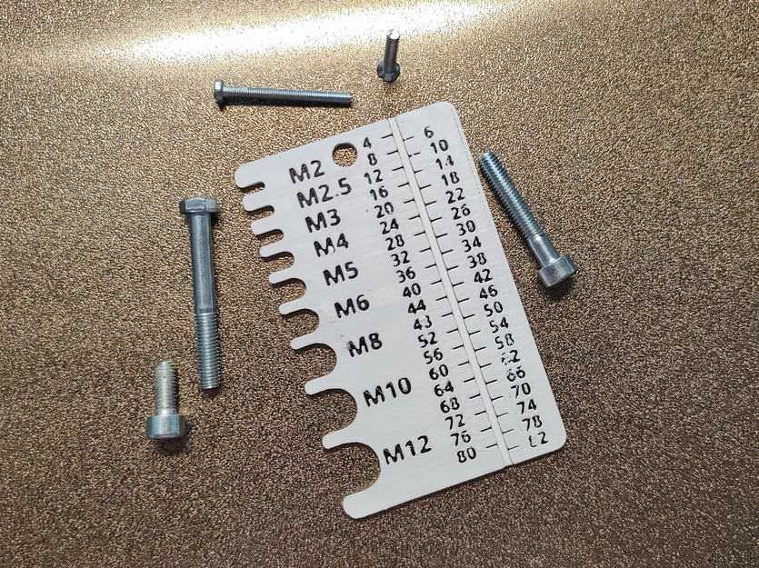 Dụng cụ đo ốc vít dạng thẻ, bỏ túi – M2-M12 0-82 mm - Image 2