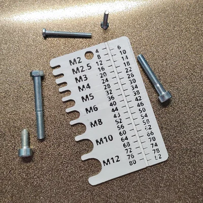 Dụng cụ đo ốc vít dạng thẻ, bỏ túi – M2-M12 0-82 mm