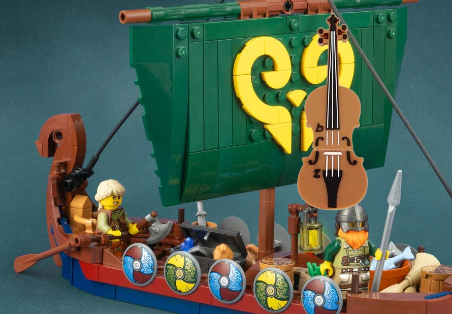 Mô hình thuyền Viking phong cách LEGO cho người đam mê in 3D - Image 1