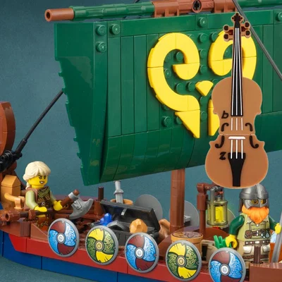 Mô hình thuyền Viking phong cách LEGO cho người đam mê in 3D