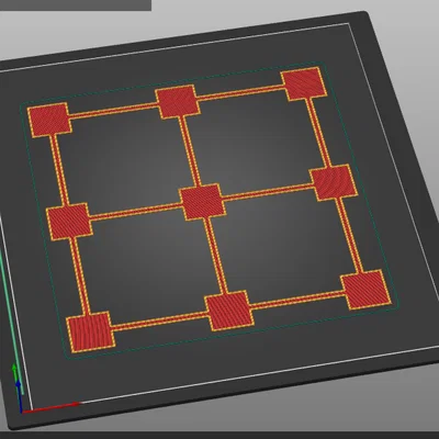 Mẫu test First Layer Calibration - Hiệu chỉnh lớp in đầu tiên
