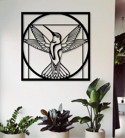Mô hình trang trí treo tường chim ruồi Hummingbird Decor tinh tế - Image 1