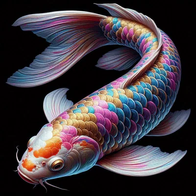 Hueforge Koi Fish – Cá Koi bơi giữa đại dương
