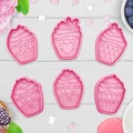 Bộ khuôn cắt bánh quy hình cupcake 3D độc đáo - Thumbnail 1