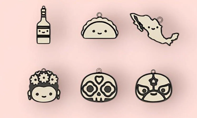 Bộ 15 Móc Khóa Văn Hóa Mexico Dễ Thương In 3D - Image 2