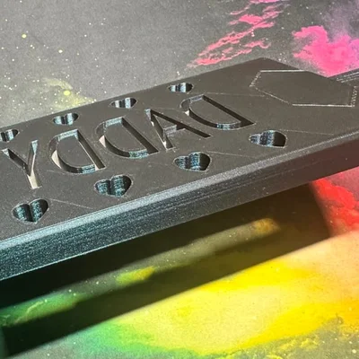 Paddle BDSM “Daddy” (dập nổi) – mẫu in 3D