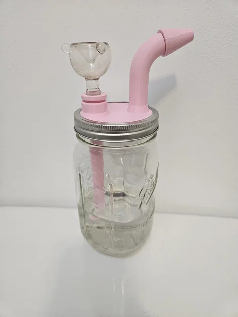 Bộ nắp Mason Jar Bong 32oz - Giải pháp tự in 3D linh hoạt - Image 1