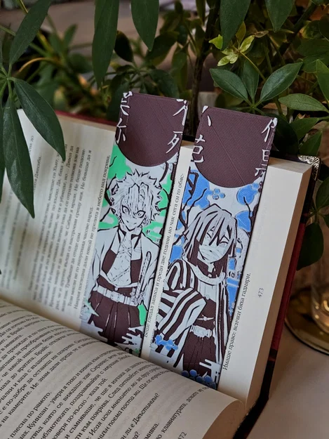Obanai & Sanemi - Bộ Bookmark Demon Slayer Set 6/8 - Image 4