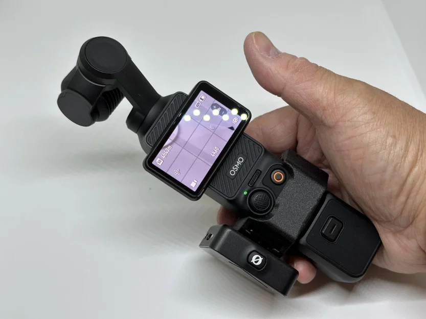 Kẹp đơn giản - cold shoe cho DJI Osmo Pocket 3 - Print-in-place - Image 10