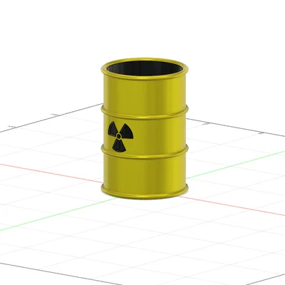 Ống đựng bút thùng chất thải độc hại (Toxic Waste Barrel Pen Holder)