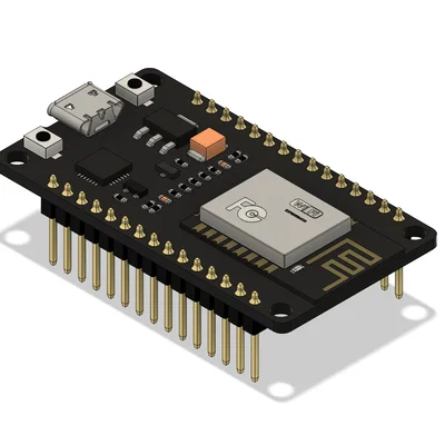 Mô hình 3D chi tiết bảng mạch ESP32 chuẩn 1:1 cho thiết kế vỏ hộp