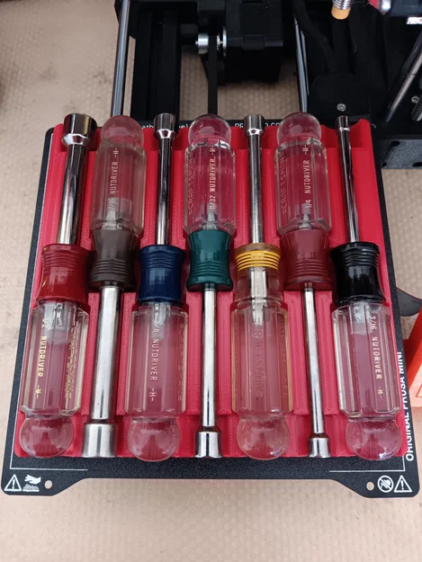 Khay đựng bộ tua vít Nut Driver chuẩn Gridfinity (4x4) - Image 1