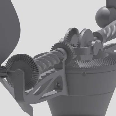 Chong chóng vườn turbine vi sai (Differential turbine garden spinner)