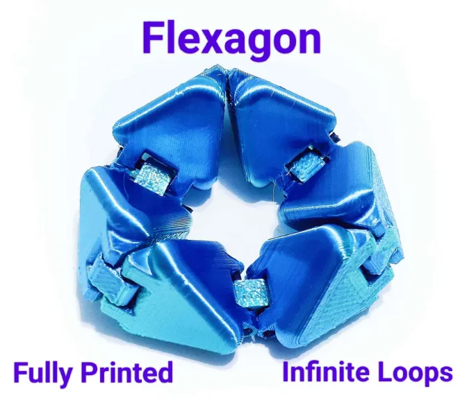 Flexagon Fidget – Đồ chơi fidget flexagon in liền khối - Image 1