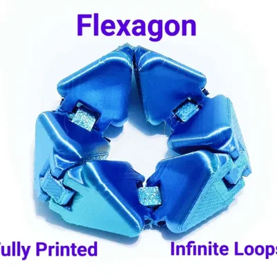 Flexagon Fidget – Đồ chơi fidget flexagon in liền khối