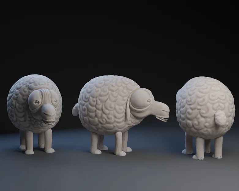 Mô hình chú cừu hoạt hình Cartoon Sheep 3D dễ thương - Image 1