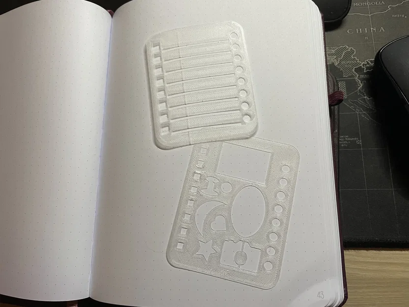 Khuôn Bullet Journal Stencil - Image 1
