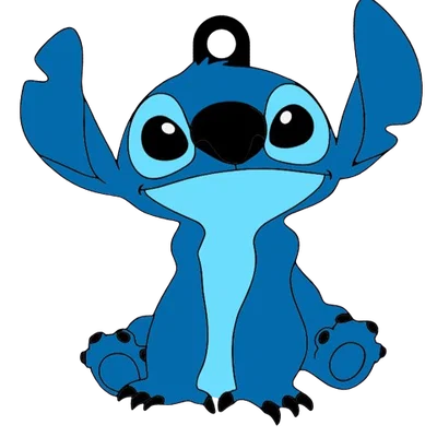 Mẫu in 3D móc khóa hình Stitch đáng yêu