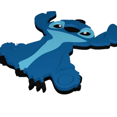 Mẫu in 3D móc khóa hình Stitch đáng yêu