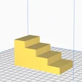Mô hình bậc thang 4 bậc mini (Stairs) - Phụ kiện trang trí 3D - Thumbnail 1