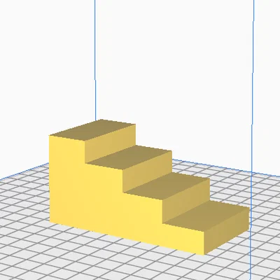 Mô hình bậc thang 4 bậc mini (Stairs) - Phụ kiện trang trí 3D