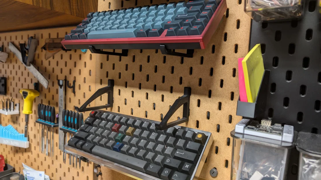 Móc treo bàn phím cơ 35 độ cho bảng IKEA Skadis và Uppspel - Image 1