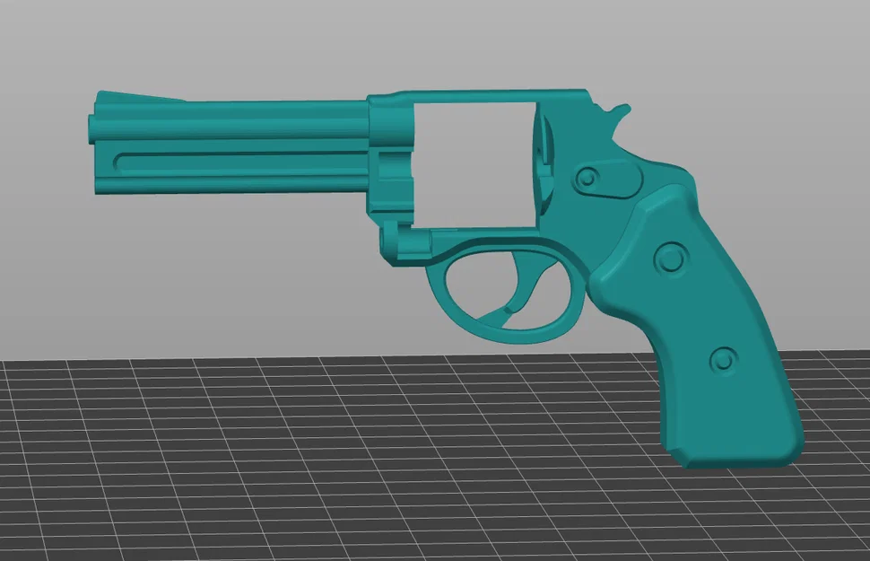 Mô hình súng Revolver Fidget nòng dài in 3D độc đáo - Image 1