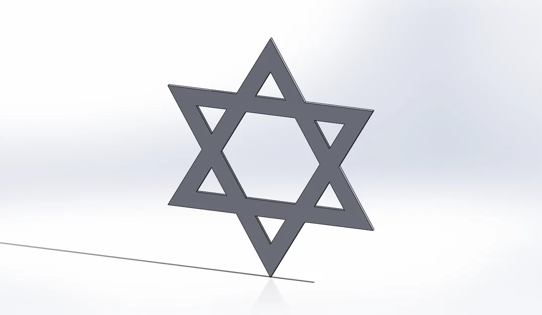 Mô hình in 3D Ngôi sao David (Jewish Star of David) tinh tế - Image 1