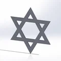 Mô hình in 3D Ngôi sao David (Jewish Star of David) tinh tế - Thumbnail 1