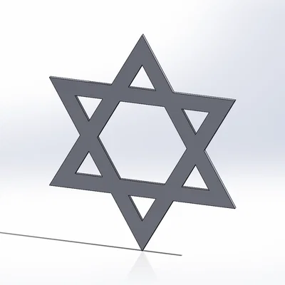 Mô hình in 3D Ngôi sao David (Jewish Star of David) tinh tế
