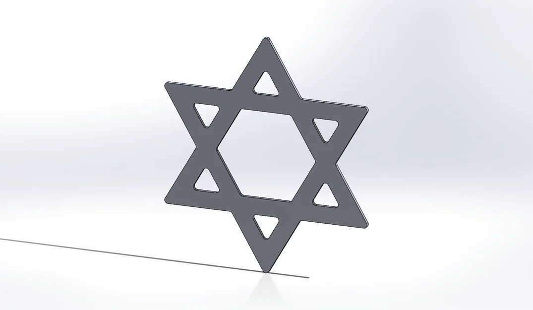 Mô hình in 3D Ngôi sao David (Jewish Star of David) tinh tế - Image 2