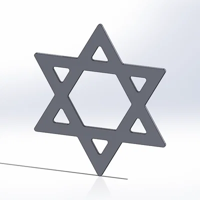 Mô hình in 3D Ngôi sao David (Jewish Star of David) tinh tế