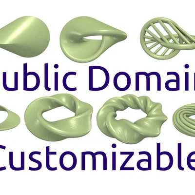 Swirl, Möbius, Oloid, Anti Oloid (OpenSCAD) - Mô hình tùy chỉnh