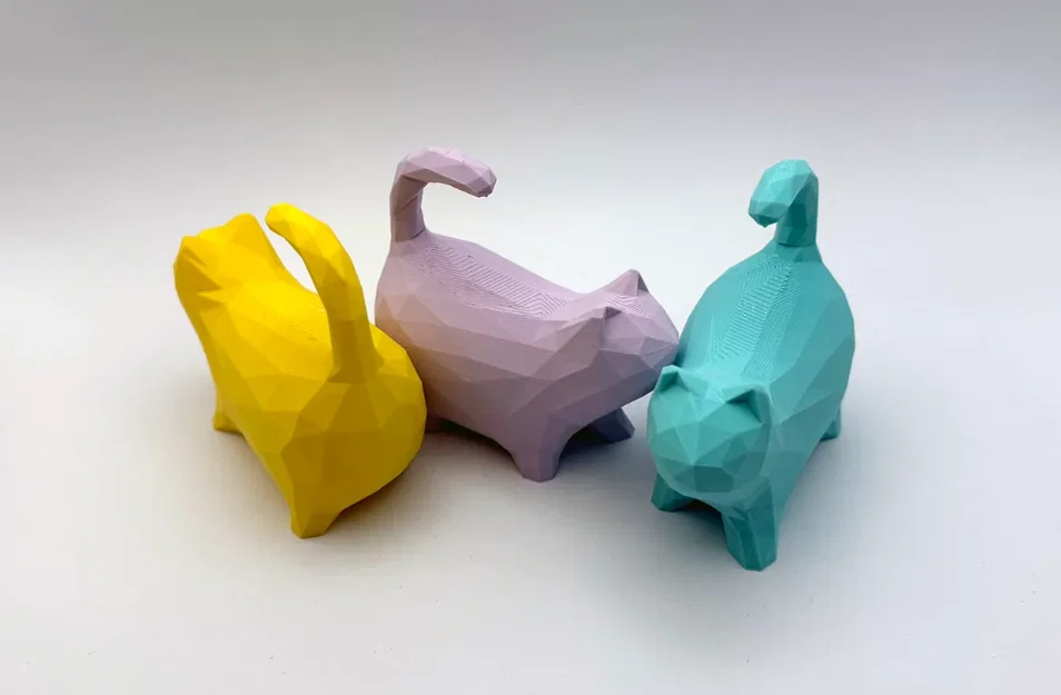 Mô hình chú mèo LowPoly đáng yêu - Dễ in cho người mới bắt đầu - Image 1