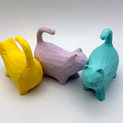 Mô hình chú mèo LowPoly đáng yêu - Dễ in cho người mới bắt đầu