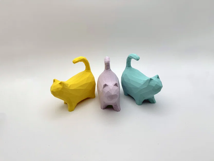 Mô hình chú mèo LowPoly đáng yêu - Dễ in cho người mới bắt đầu - Image 2
