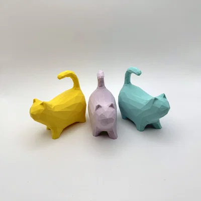 Mô hình chú mèo LowPoly đáng yêu - Dễ in cho người mới bắt đầu