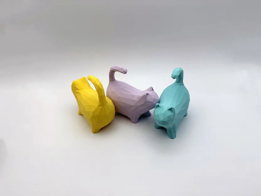 Mô hình chú mèo LowPoly đáng yêu - Dễ in cho người mới bắt đầu - Image 3