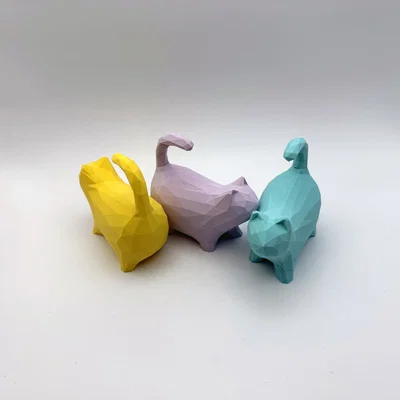 Mô hình chú mèo LowPoly đáng yêu - Dễ in cho người mới bắt đầu