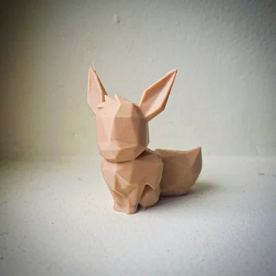 Mô hình Pokemon Eevee Low Poly - Tượng trang trí 3D siêu dễ thương